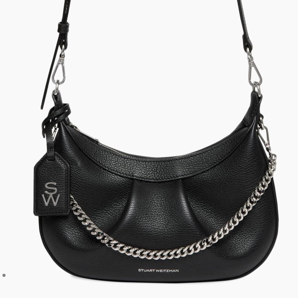 Stuart Weitzman Black Chain Shoulder Bag